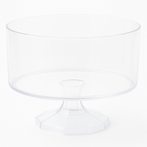 Medium Clear Plastic Trifle Container with Pedestal, 80 oz